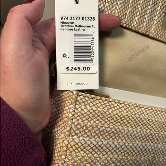 Brahmin Iridescent Tiramisu Minuet Leather Crossbody Bag ❤️🔥 - Picture 3 of 17